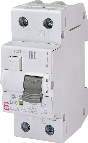 diferential rcbo kzs-2m a b10/0.3 002173402