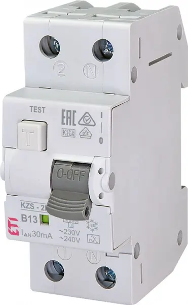 diferential rcbo kzs-2m a b13/0.03 002173203