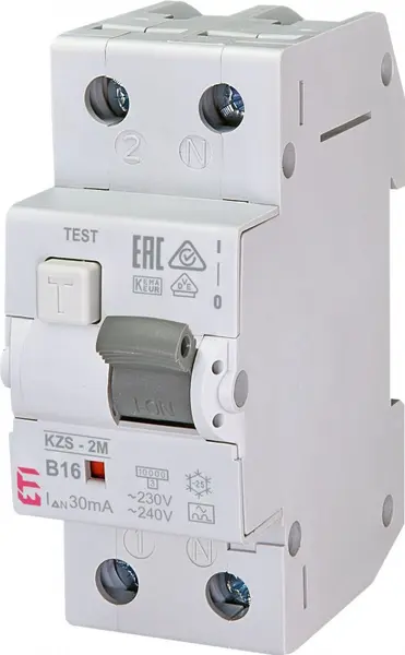 diferential rcbo kzs-2m a b16/0.03 002173204