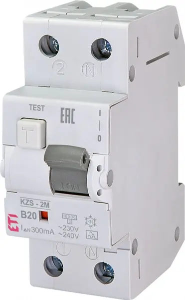 diferential rcbo kzs-2m a b20/0.3 002173405