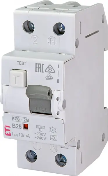 diferential rcbo kzs-2m a b25/0.01 002173216