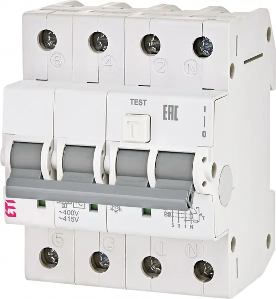 diferential rcbo kzs-4m 3p+n a c10/0.03 002174922