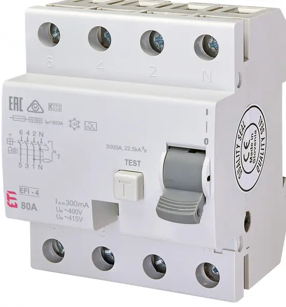 diferential rccb efi-4 a 80/0.3 002064545