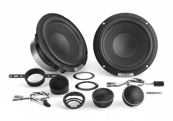 Difuzoare auto Audison VOCE AVK 6A P II, set sistem 2 cai, 165mm, 150W RMS, 4Ω, set 4 difuzoare + accesorii