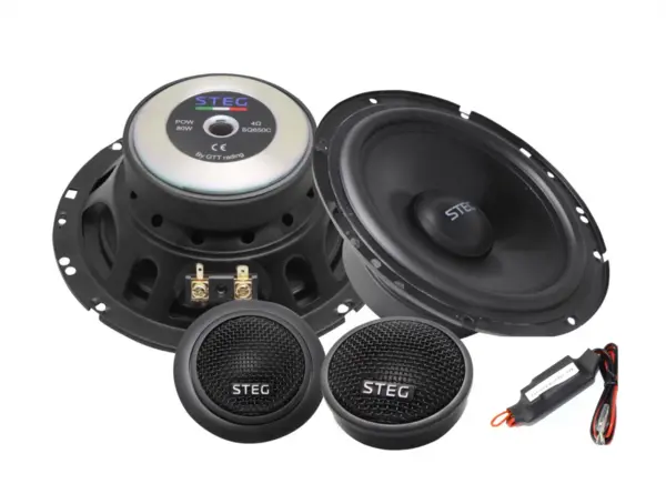 Difuzoare auto Steg SQL 650C set sistem 2 căi, 165mm, 56mm, 180W, 15W, 4Ω, set 4 difuzoare