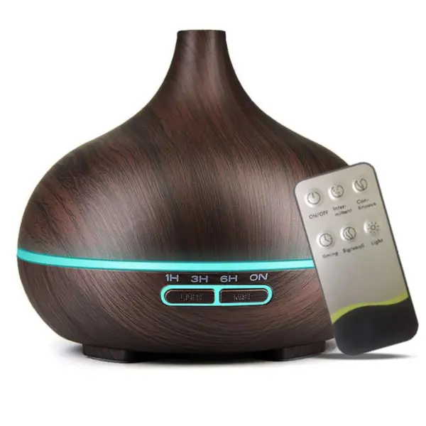 Difuzor Aromaterapie si Umidificator, ZAMO, cu Ultrasunete, 4 Programe, Lumini LED, Telecomanda, 400ml