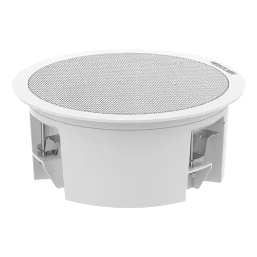 Difuzor IP de tavan 6W, PoE 802.3at, 4GB EMMC, intrări alarmă, Hikvision DS-QAZ1206G1-BE
