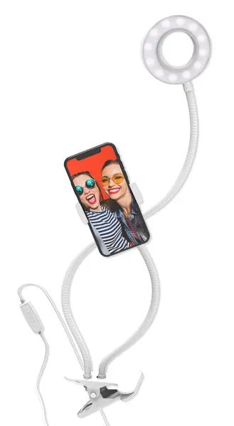 Digipower For You Kit Vlogging Lampa LED Ring Light 3", Suport Telefon Rotativ 360°, Telecomanda, Clama de Prindere pe Birou