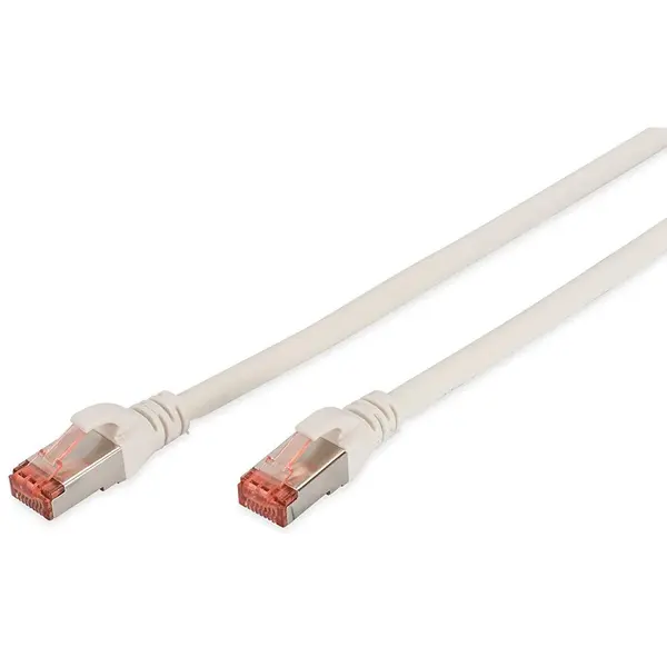 Digitus DIGITUS Premium CAT 6A S-FTP patch cable, Length 1,0m, Color grey