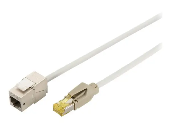 DIGITUS DK 1741 CP 050 - Consolidation Point Cable CAT 6A S FTP 5m, RJ45 Male-Female, LSZH FRNC, Keystone, Grey
