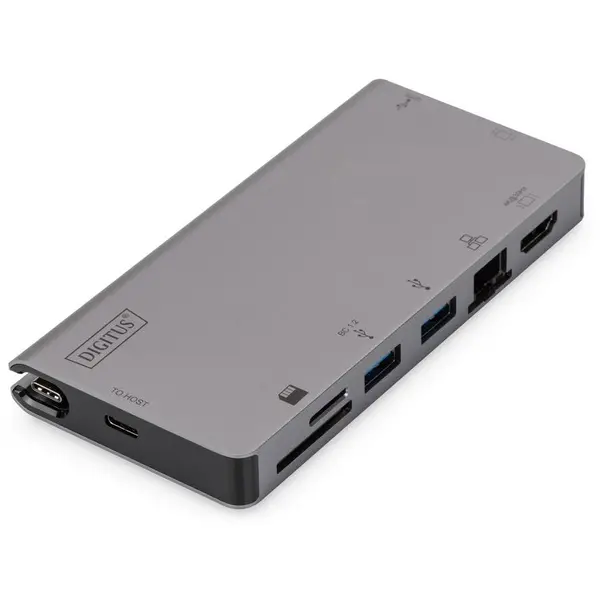 Digitus Docking station de calatorie multiport Digitus DA-70877, gri