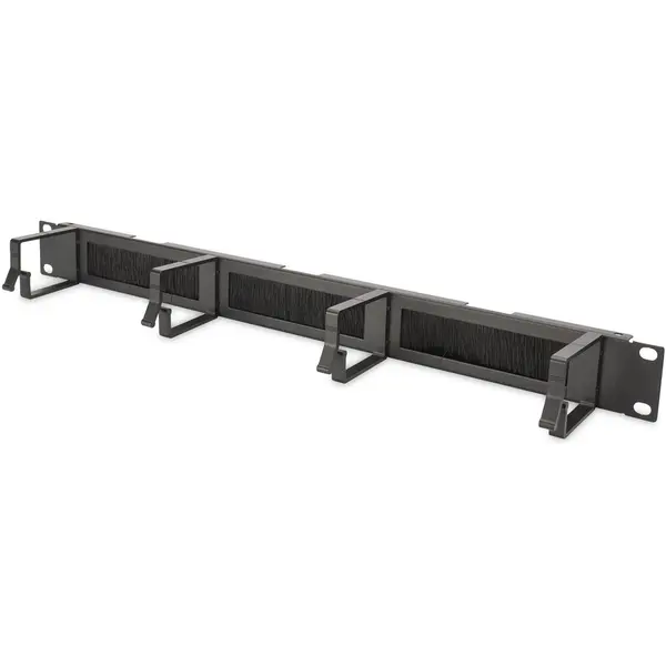 Digitus Organizator de cabluri tip perie Digitus DN-97663, pentru rack 19 inch,1U, Negru