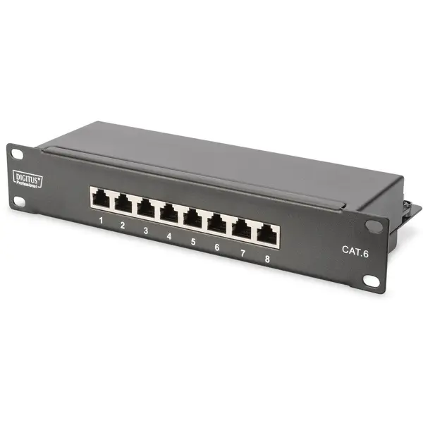 Digitus Set Retea Digitus DN-10-SET-2, 10 inch, 9U, montare pe perete, Gri deschis, usa sticla