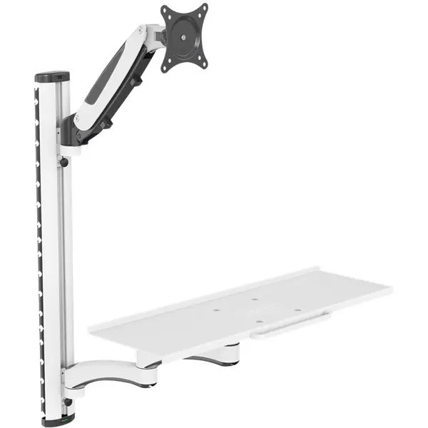 Digitus Suport Perete Digitus DA-90451, Raft pentru Mouse si Tastatura, Pana la 32, 8 kg, Inaltime reglabila, Alb/Negru
