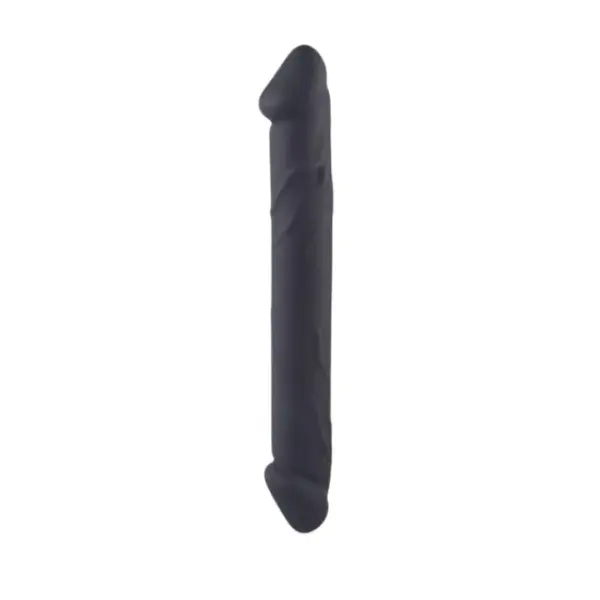 Dildo cu două capete TOYZ4LOVERS Double Joy, din silicon hipoalergenic, lungime 23 cm, diametru 3 cm, negru