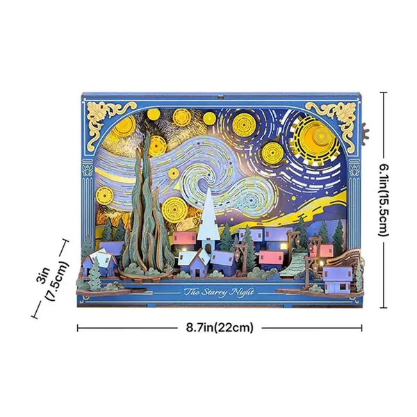 Diorama. Puzzle 3D - The Starry Night, 238 piese | Robotime