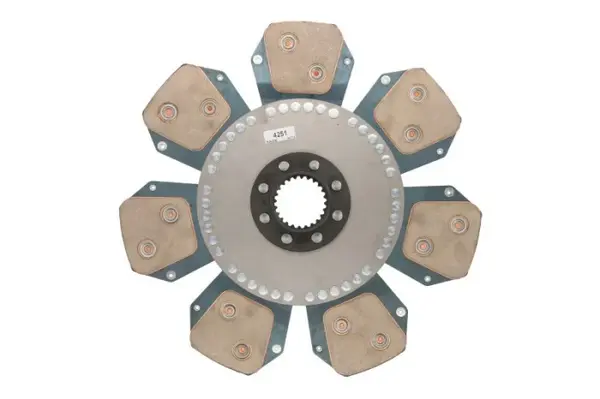 Disc ambreiaj ceramica (350mm; 7) potrivit DEUTZ FAHR AGROSUN, AGROTRAC; HUERLIMANN H; LAMBORGHINI 1000, 900, R; SAME GALAXY, HERCULES, JAGUAR, LASER, LEOPARD, TAURUS 100.6PA-105.6PT