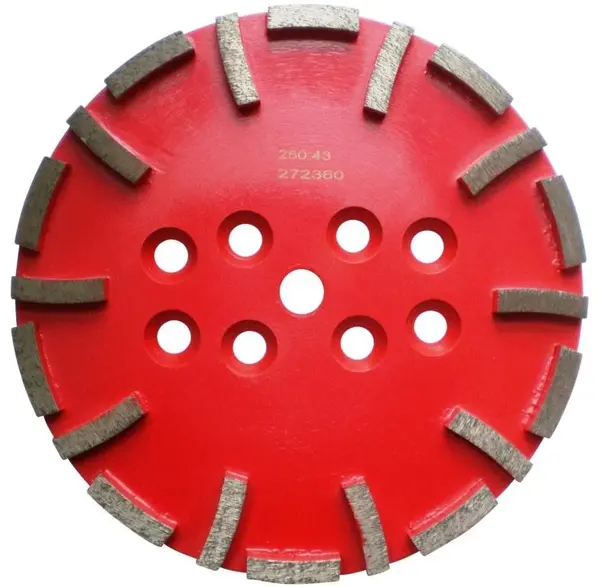 Disc cu segmenti diamantati pt. slefuire pardoseli - segment mediu - Rosu - 250 mm - prindere 19mm - DXDH.8500.250.43