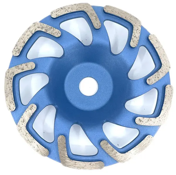 Disc cupa diamantata forma L pentru slefuire Beton/Abrazive 180X22,2mm Standard Profesional - BlueLine - DXDY.BLLC.180