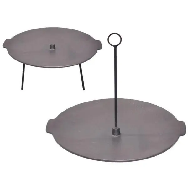 Disc de Grill din Fonta, 44 cm, Funstie Dubla, Perfect Home