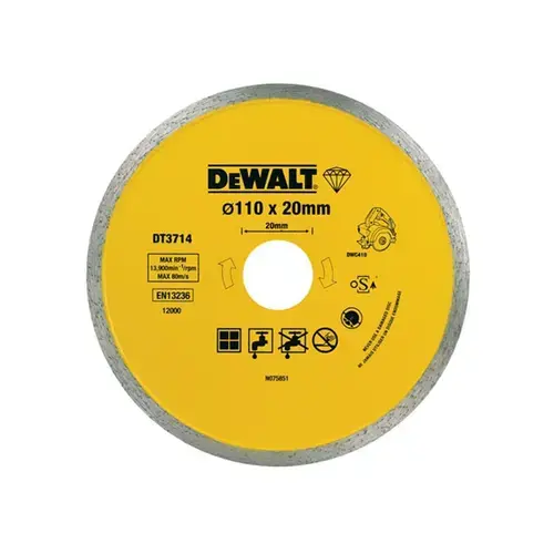 Disc diamantat Dewalt pentru placi ceramice 110x20mm DT3714-QZ
