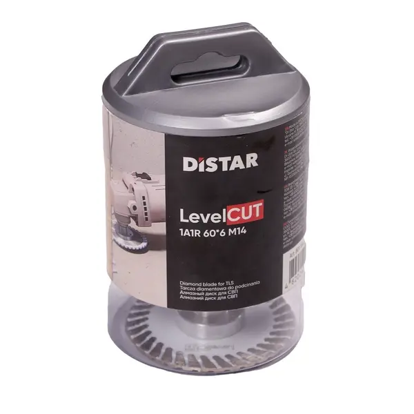 Disc diamantat DiStar LevelCut pentru gresie portelanata, placi dure 60*6mm x M14 Premium - DiStar-80115429032