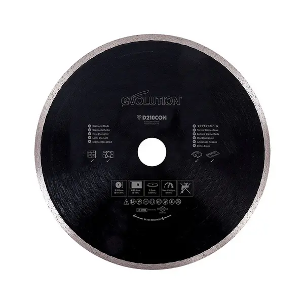 Disc diamantat, pentru fierastraie circulare Evolution 210mm, Ø210 x 25.4 mm