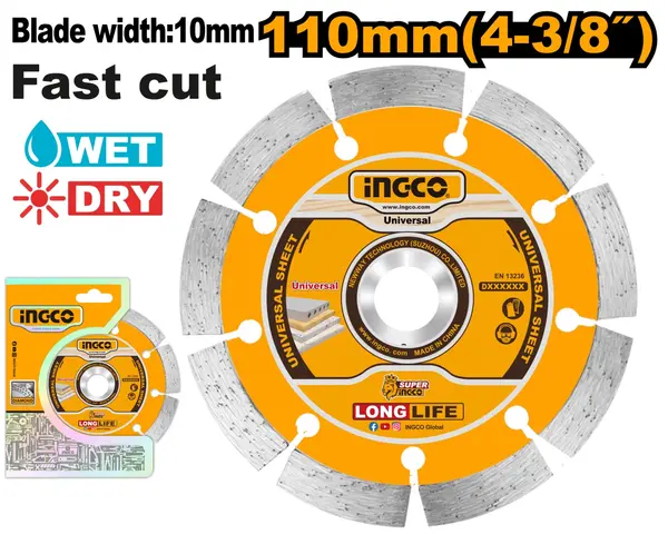 Disc Diamantat Segmentat 110mm INGCO DMD011102