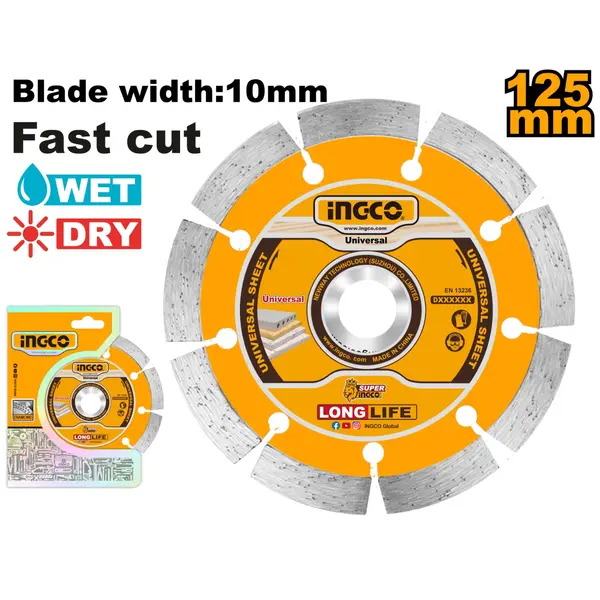 Disc Diamantat Segmentat 180mmX7,5mm INGCO DMD011802