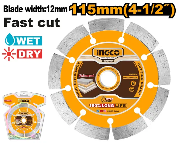 Disc Diamantat Segmentat 180x22.2mm INGCO DMD0118013