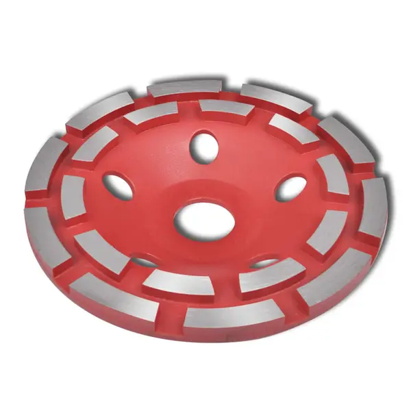 Disc diamantat tip cupa, cu doua randuri, 125 mm