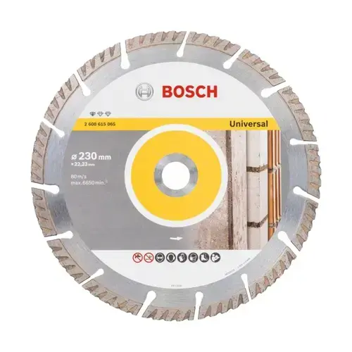 Disc diamantat Universal 230x22.23 2.6x10mm Standard Bosch 2608615065