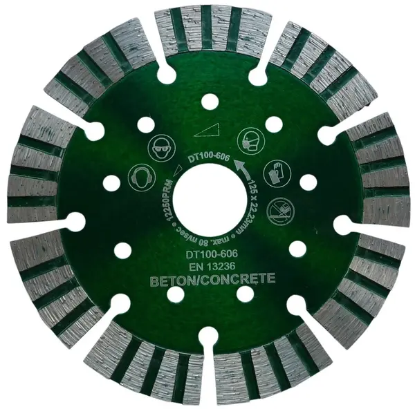 Disc DiamantatExpert pt. Beton armat - Turbo Laser 125x22.2 (mm) Profesional Standard - DXDH.1517.125