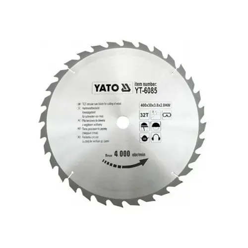 Disc fierastrau circular Yato YT-6085 pentru lemn 400 x 30 x 2,8 mm 32T