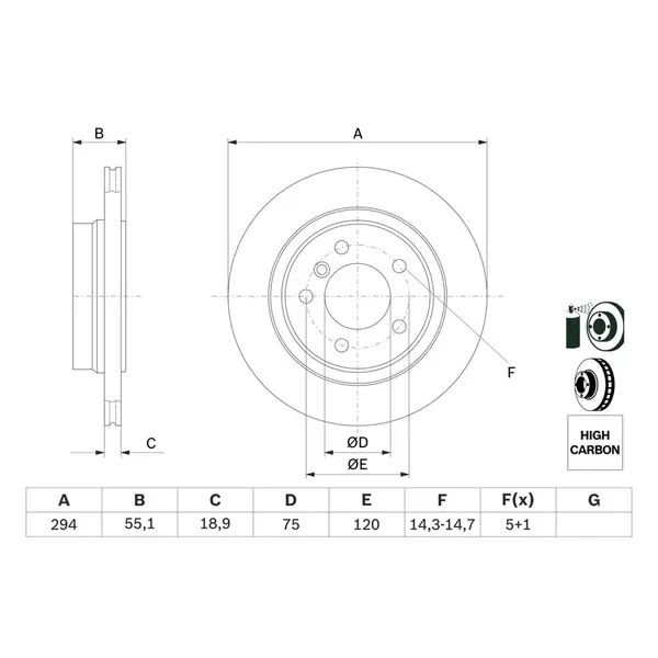 Disc frana BOSCH 0 986 478 570