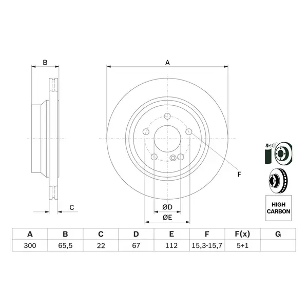 Disc frana BOSCH 0 986 479 042
