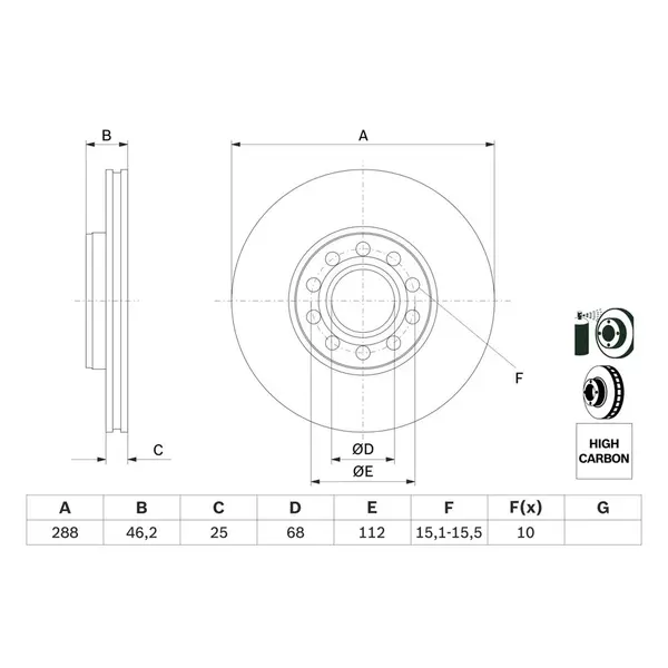 Disc frana BOSCH 0 986 479 157