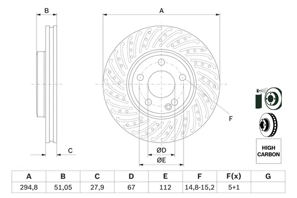 Disc frana BOSCH 0 986 479 A02