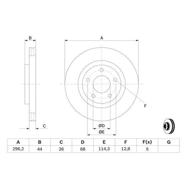 Disc frana BOSCH 0 986 479 C04