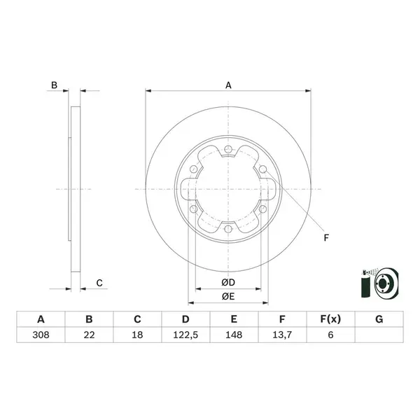 Disc frana BOSCH 0 986 479 D43