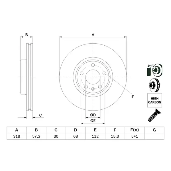 Disc frana BOSCH 0 986 479 E49
