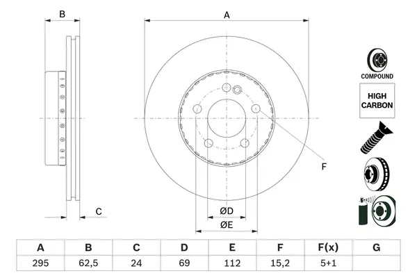 Disc frana BOSCH 0 986 479 H45