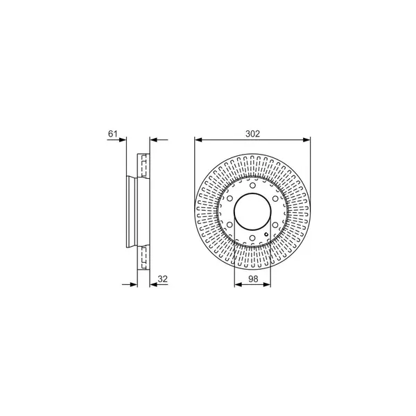 Disc frana BOSCH 0 986 479 V32