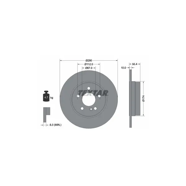 Disc frana TEXTAR 92072703