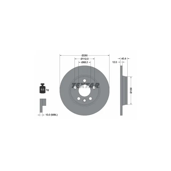 Disc frana TEXTAR 92083903