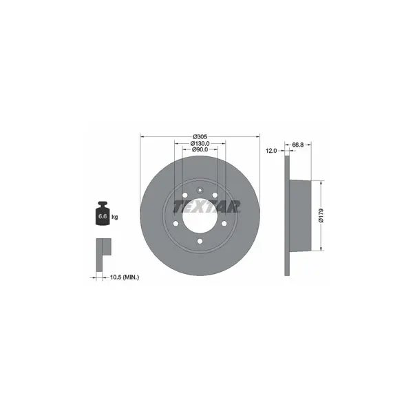 Disc frana TEXTAR 92111203