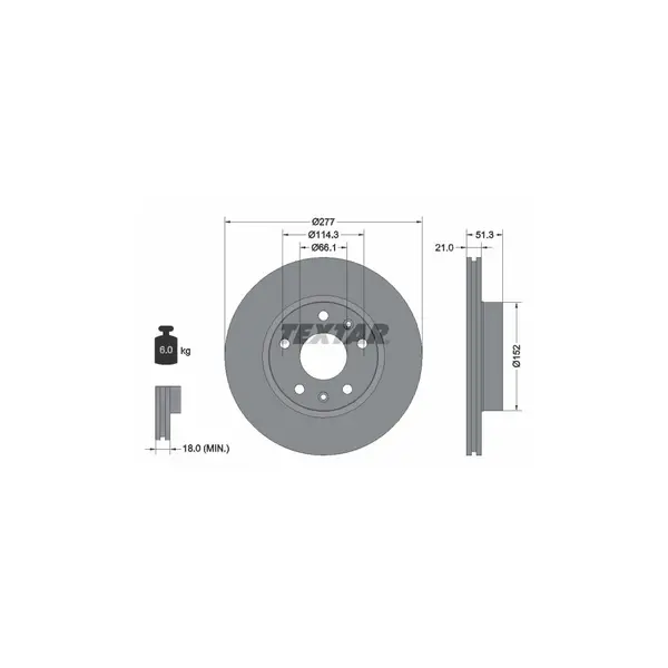 Disc frana TEXTAR 92115703