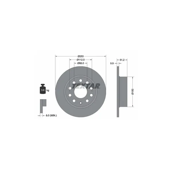 Disc frana TEXTAR 92120903