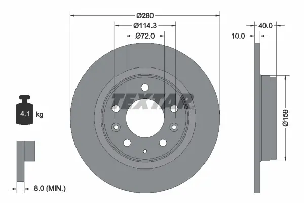 Disc frana TEXTAR 92125603