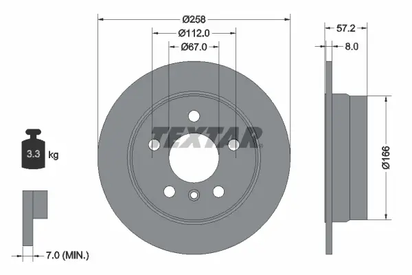 Disc frana TEXTAR 92132103